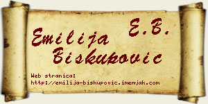 Emilija Biskupović vizit kartica